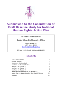 Submission to the Consultation of Draft Baseline