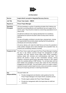 Job Specification for NM619 - Team Leader, HMP Kirkham