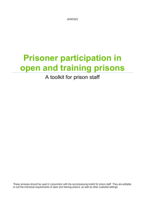 Prisoner participation in open and training prisons