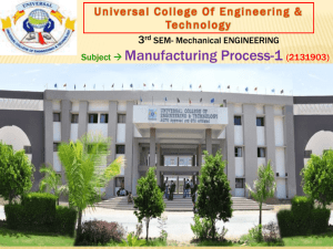 Shaper Machine - Universal College of Engineering & Technology