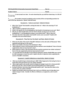 2015 Gandhi Mini-Q Summative Assessment Grade Sheet Due on