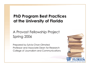 PhD Program Best Practices at the University of Florida