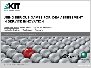 Using Serious Games for Idea Assessment in Service Innovation
