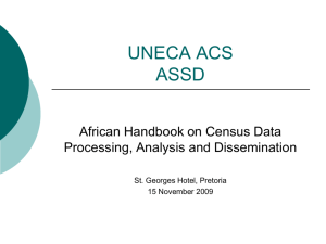 African Handbook on Census Data Processing, Analysis
