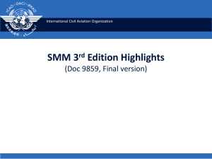 SMM 3rd Edition (Doc 9859) Highlights