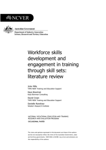 Skill sets: origins and types - National Centre for Vocational