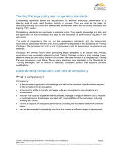 Unit of Competency Template