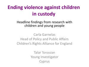 Ending violence against children in custody ENOC