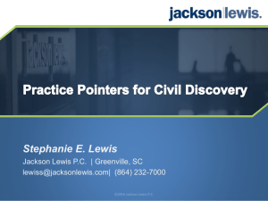 Practice Pointers for Civil Discovery