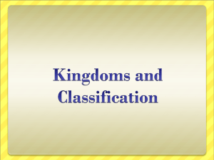 Kingdoms and Classification