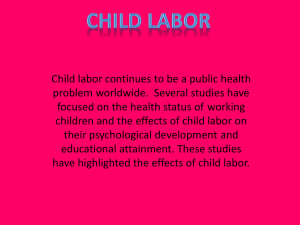 Perception and practice of child labor among
