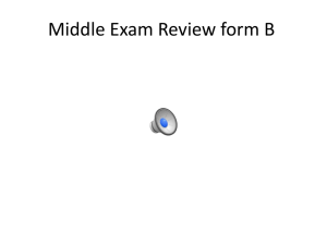 Middle Exam Review with answers