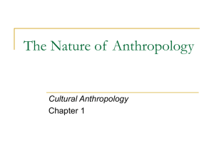 The Nature of Anthropology