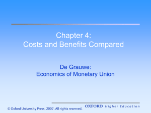 Chapter 4 Costs and Benefits Compared