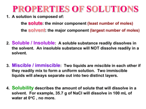 Chap. 4 - Solution Chemistry