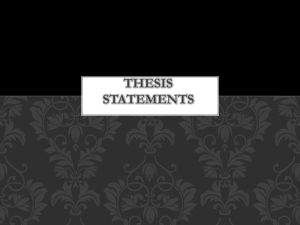 Thesis Statements