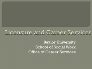 Licensure 101 - Baylor University