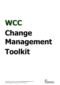 change toolkit - Warwickshire County Council
