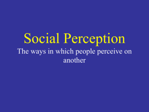 Person Perceptions & Attributions