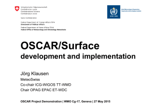 OSCAR/Surface development and implementation (J.Klausen)