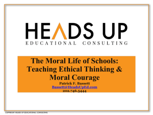 Moral Life of Schools - Heads Up Educational Consulting