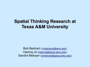 Spatial Thinking Research at Texas A&M University