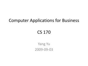Computer Application for Business CS 170