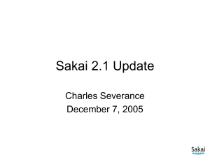 Sakai 2.1 Update - UM Personal World Wide Web Server