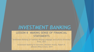 INVESTMENT BANKING