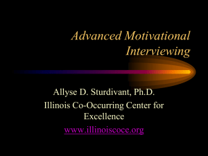 Advanced Motivational Interviewing