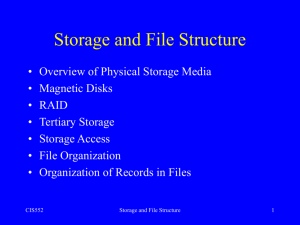 Storage and File Structure