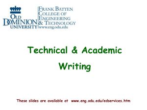 Writing - College of Engineering and Technology