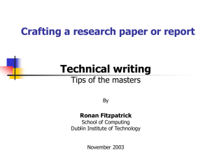 Technical Writing: Tips of the Masters