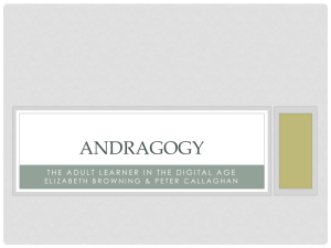 Andragogy - M.Ed Graduate Portfolio Elizabeth Browning