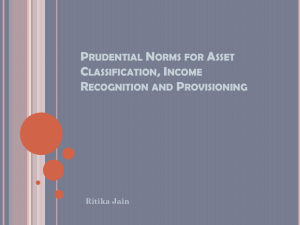 Prudential Norms for Asset Classification, Income