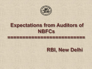 Expectations from Auditors of NBFCs