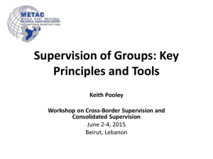 Supervision of Groups: Key Principles and Tools