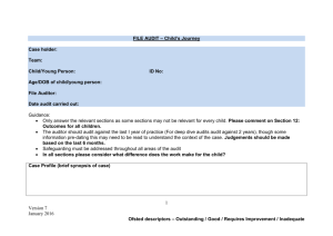 Child's Journey Audit Tool