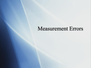 Measurement Errors