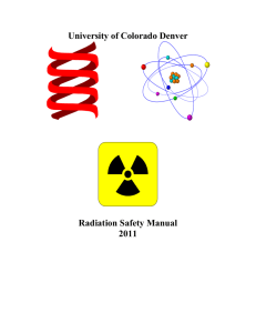 Radiation Safety Manual - University of Colorado Denver