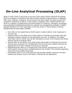 On-Line Analytical Processing (OLAP)