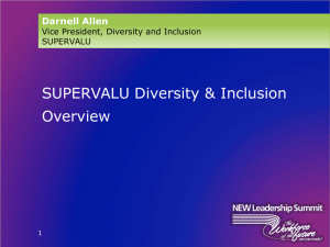 Diversity and Inclusion Overview at SuperValu