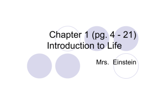 Chapter 1 Introduction to Life