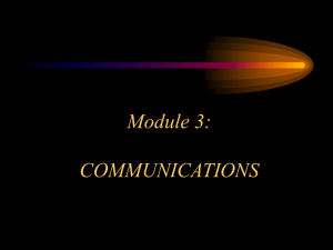 Module 3: COMMUNICATIONS - LSU Fire and Emergency Training