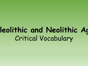 Paleolithic and Neolithic Critical Vocabulary