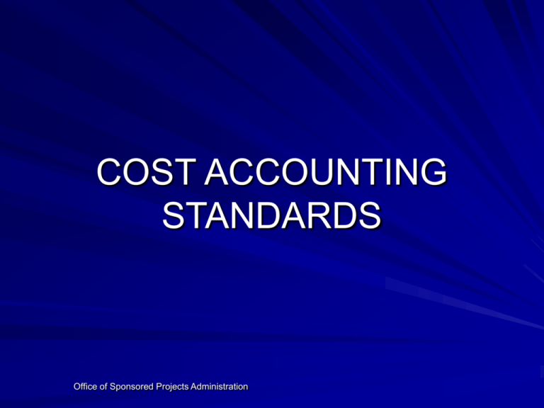 Cost Accounting Standards