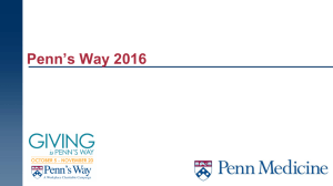 the Penn's Way 2016 Coordinator Training PowerPoint