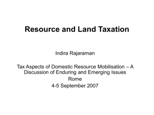 Taxation of Natural Resources and Land Tax (Rajaraman)