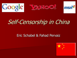 Self-Censorship in China presentation