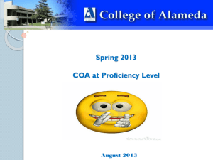 Proficiency of Assessment at COA
